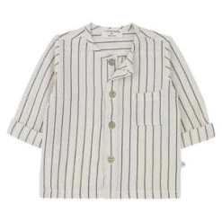 1+ In The FamilyKids 1+ In The Family Baby And Child Maurici Shirt - Cream With Blue-Notte Stripes