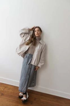 AMOMENTOSheer Turtleneck Pullover - Charcoal 16 AMOMENTOSheer Turtleneck Pullover - Charcoal -Fashion comprehensive store AMOMENTO Sheer Turtleneck Pullover Charcoal 20231006235120