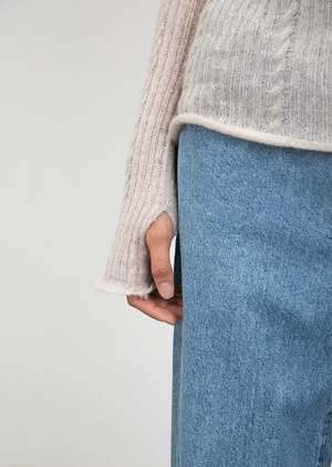 AMOMENTOSheer Turtleneck Pullover - Charcoal 7 AMOMENTOSheer Turtleneck Pullover - Charcoal - Image 7