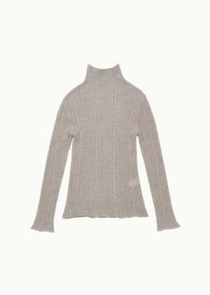 AMOMENTOSheer Turtleneck Pullover - Charcoal 10 AMOMENTOSheer Turtleneck Pullover - Charcoal - Image 10