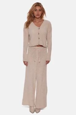 The Tile ClubAdele Chenille Cardigan - Cream