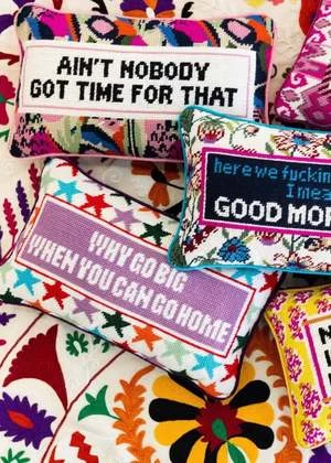 Furbish StudioAin't Nobody Needlepoint Pillow 3 Furbish StudioAin't Nobody Needlepoint Pillow - Image 3