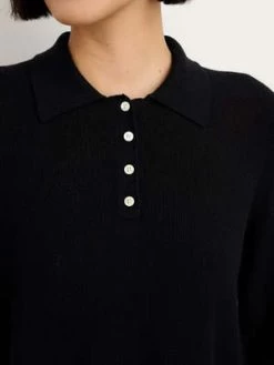 Alex MillAlice Polo Sweater Cotton - Black -Fashion comprehensive store Alex Mill Alice Polo Sweater in Cotton Black 20230826172417 3