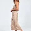 American VintageWidland Silk Skirt - Taupe