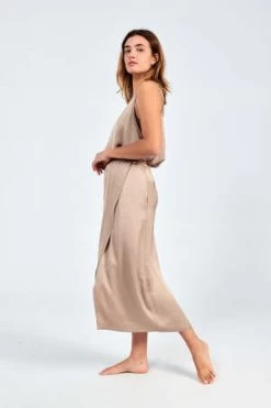 American VintageWidland Silk Skirt - Taupe