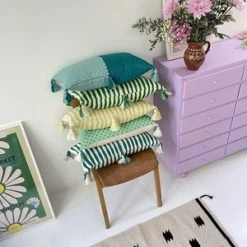 Archive New YorkAntigua Pillow - Lemon Lime/Ivory Stripe -Fashion comprehensive store Archive New York Antigua Pillow Lemon Lime Ivory Stripe 20210216233445 1