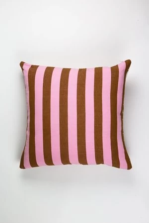 Archive New YorkSantiago Grid Pillow 18x18 - Baby Pink/Umber 7 Archive New YorkSantiago Grid Pillow 18x18 - Baby Pink/Umber - Image 7