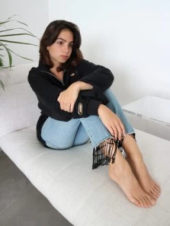 Ashley WilliamsBeaded Trim Classic Jean - Light Denim