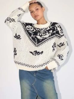 Bailey RosePenelope Vintage Rose Sweater - Cream