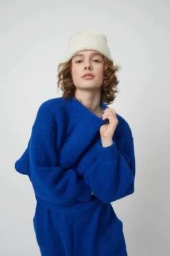 Atelier DelphineBalloon Sleeve Sweater - Blue