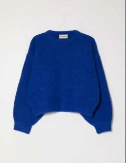 Atelier DelphineBalloon Sleeve Sweater - Blue -Fashion comprehensive store Balloon Sleeve Sweater Blue 20231004211719 1