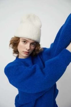 Atelier DelphineBalloon Sleeve Sweater - Blue -Fashion comprehensive store Balloon Sleeve Sweater Blue 20231004211719