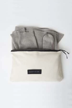 SanticlerCLOUD NINE CASHMERE TRAVEL SET IN HEATHER GREY 2 SanticlerCLOUD NINE CASHMERE TRAVEL SET IN HEATHER GREY - Image 2