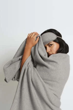 SanticlerCLOUD NINE CASHMERE TRAVEL SET IN HEATHER GREY 1 SanticlerCLOUD NINE CASHMERE TRAVEL SET IN HEATHER GREY