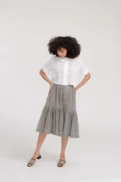 Caron CallahanDahlia Skirt - Black Gingham