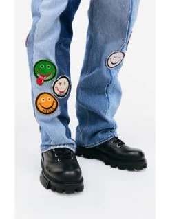 Children Of The DiscordancePatched Jeans - Blue -Fashion comprehensive store Children of the discordance Patched jeans 20230711031116 2