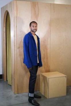 Country Of OriginKnitted Chore Coat - Dearne Blue -Fashion comprehensive store Country of Origin Knitted Chore Coat Dearne Blue 20231102022840