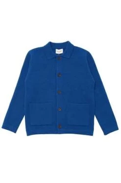 Country Of OriginKnitted Chore Coat - Dearne Blue -Fashion comprehensive store Country of Origin Knitted Chore Coat Dearne Blue 20231102022847