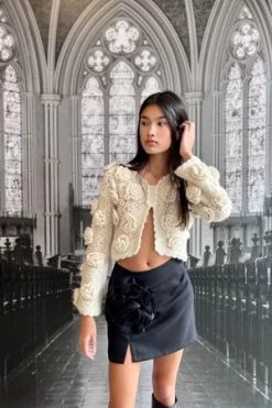 Tach ClothingFabrizia Wool Mini Skirt - Black