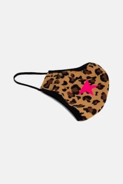 Golden GooseFace Mask - Leopard Print