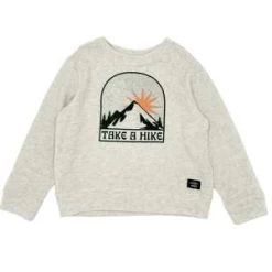 Feather 4 ArrowKids Feather 4 Arrow Take A Hike Hacci Pullover - Heather Grey