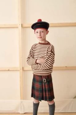 Caramelkids Caramel GUERNSEY KNIT JUMPER Top - CINNAMON STRIPE