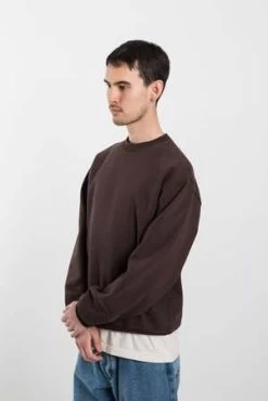 CalculusGarment Dyed Crewneck - Chocolate Brown -Fashion comprehensive store Garment Dyed Crewneck Chocolate Brown 20220228221619 2