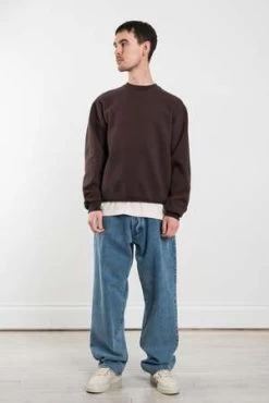CalculusGarment Dyed Crewneck - Chocolate Brown -Fashion comprehensive store Garment Dyed Crewneck Chocolate Brown 20220228221619 4