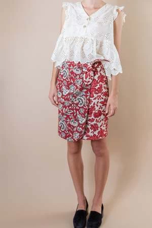 Jess MeanyVerbena Skirt - Red Florals 5 Jess MeanyVerbena Skirt - Red Florals - Image 5