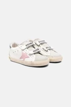 Golden GooseKid's Old School Sneakers - White/Orchid Pink