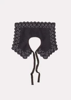 CaramelKids Caramel EMBROIDERED BRODERIE ANGLAISE COLLAR - BLACK