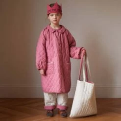 OeufKids Oeuf NYC Child Quilted Painter Coat - Rose Pink