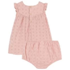 Petit BateauKids Petit Bateau Baby Eyelet Lace Dress And Bloomers Set - Saline Pink -Fashion comprehensive store Kids Petit Bateau Baby Eyelet Lace Dress And Bloomers Set Saline Pink 20230430054149