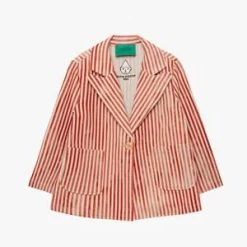 Weekend House KidsKids Weekend House Kids Linen Jacket - Red White Stripe