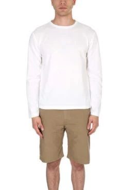Blue&CreamLong Sleeve Pique T Shirt --White
