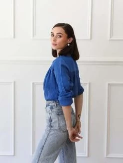 MilleFlorian Top - Azur -Fashion comprehensive store Mille Florian Top in Azur 20230424194227 2