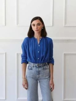 MilleFlorian Top - Azur -Fashion comprehensive store Mille Florian Top in Azur 20230424194228