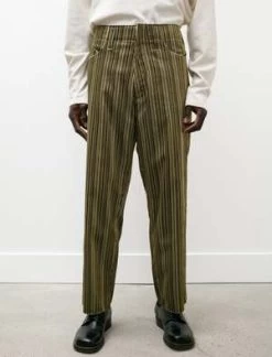 Camiel FortgensNormal Velvet Jeans - Multi Green Stripe