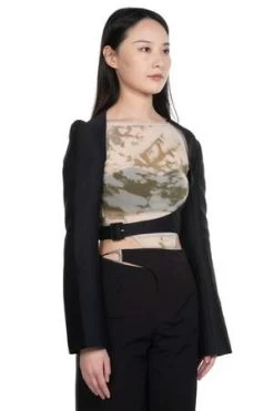 Oude WaagWaist Tie Deconstructed Jacket - Black -Fashion comprehensive store Oude Waag Waist Tie Deconstructed Jacket Black 20230523181548