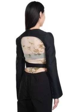 Oude WaagWaist Tie Deconstructed Jacket - Black -Fashion comprehensive store Oude Waag Waist Tie Deconstructed Jacket Black 20230523181549