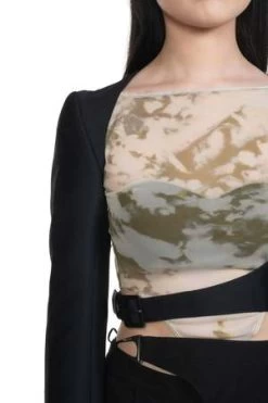 Oude WaagWaist Tie Deconstructed Jacket - Black -Fashion comprehensive store Oude Waag Waist Tie Deconstructed Jacket Black 20230523181550