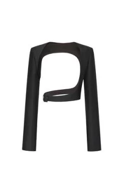 Oude WaagWaist Tie Deconstructed Jacket - Black -Fashion comprehensive store Oude Waag Waist Tie Deconstructed Jacket Black 20230523181552