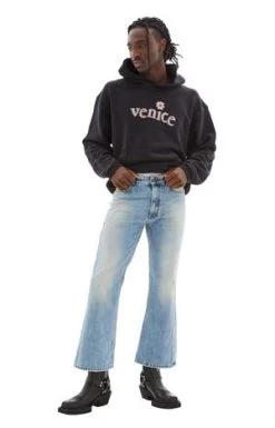 ERLPatchwork Stars Denim Pants - Light Blue