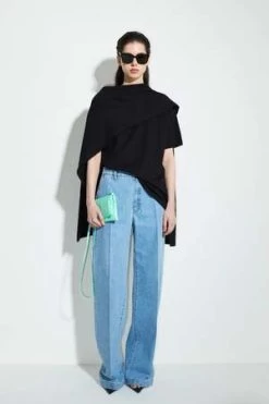 Christian WijnantsPelana Wide Leg Denim Trousers With Crease - Light Blue