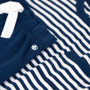 Petit BateauKids Petit Bateau Two Piece Shorts Set - Navy Blue Stripes 4 Petit BateauKids Petit Bateau Two Piece Shorts Set - Navy Blue Stripes - Image 4