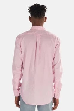 Blue&CreamPinpoint Button Down Shirt - Pink Pinpoint -Fashion comprehensive store Pinpoint Button Down Shirt Pink 20220811123917 2