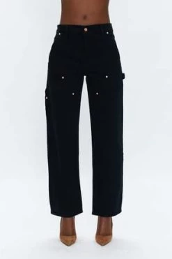 PistolaLexi Carpenter Mid-rise Straight Pants - Coal