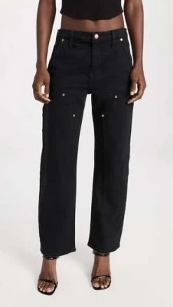 PistolaLexi Carpenter Mid-rise Straight Pants - Coal -Fashion comprehensive store Pistola LEXI CARPENTER Mid rise Straight Pants Coal 20230907224854 3