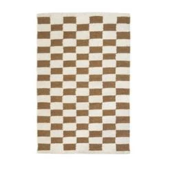 Archive New YorkZapotec Checkered Rug - Umber/Ivory