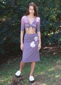 Theopen ProductSea Shell Midi Skirt - Purple